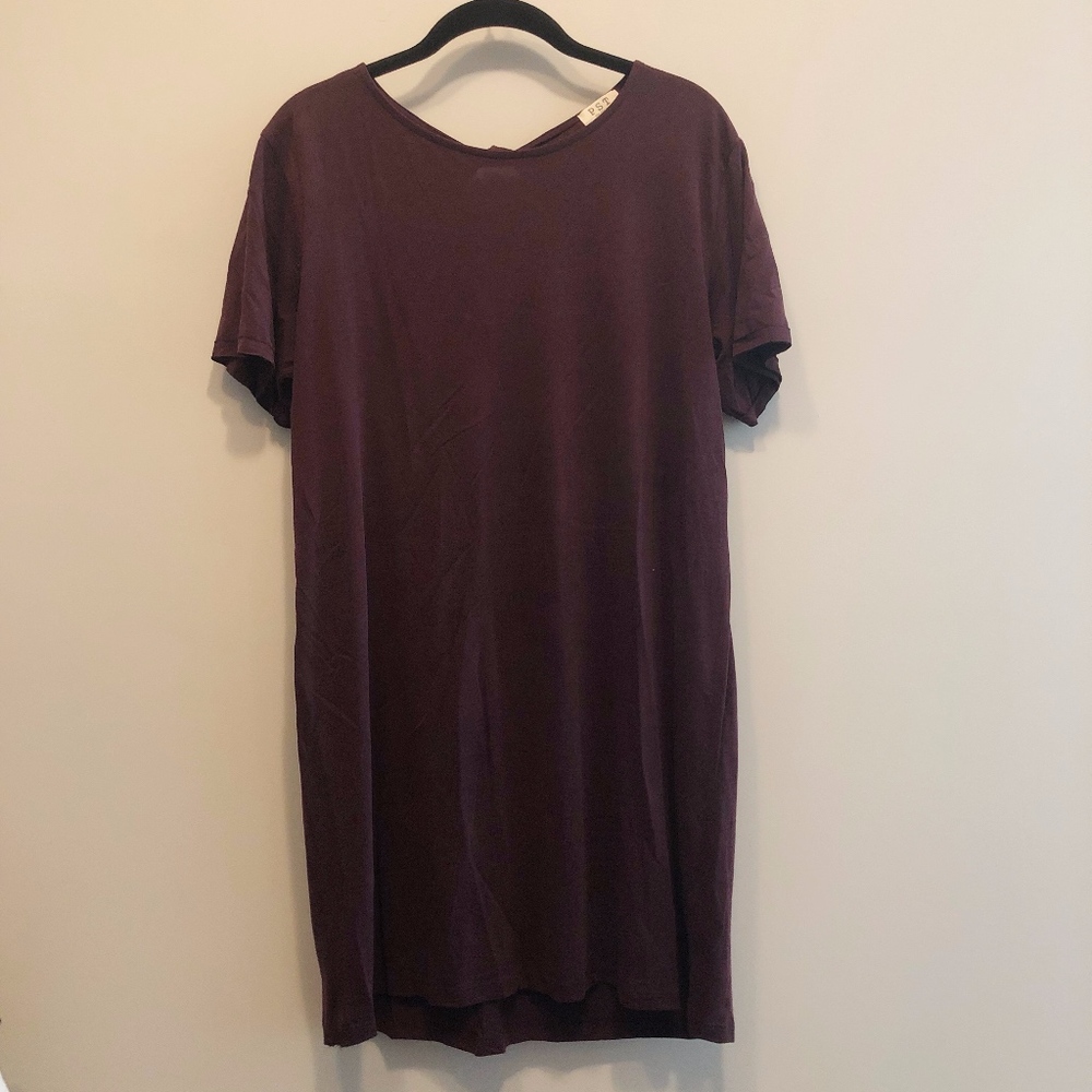 Maroon 'Project Social T' Shift Dress